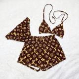 Women's Sexy Printed Shorts Three Piece Bikini Set