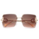 New Classic Frameless Square Women's Sunglasses Art Elegant Sunglasses