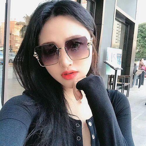 New Classic Frameless Square Women's Sunglasses Art Elegant Sunglasses