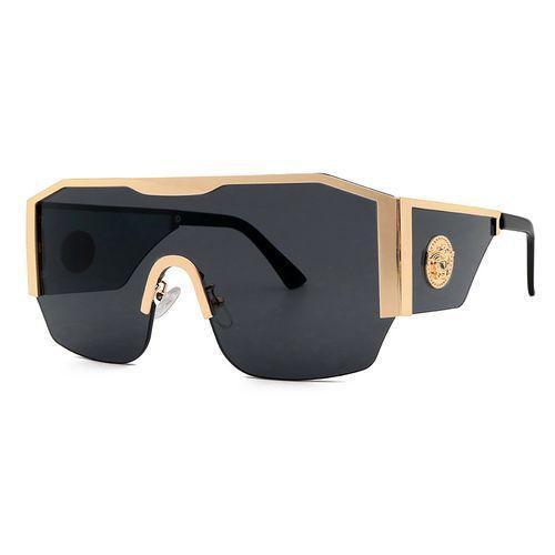 Large Frame One Piece Metal Sunglasses