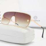 Fashion Trend One Piece Large Frame Metal Sunglasses European And American Style Leisure