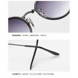 Pilot Sunglasses Ladies Men's Round Frame Retro Inner Ring Classic Driving Sunglasses