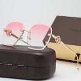 Classic Frameless Polygon Women's Sunglasses Creative Avant-garde Versatile Anti Glare Sunglasses