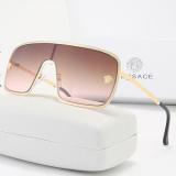 Fashion Trend One Piece Large Frame Metal Sunglasses European And American Style Leisure