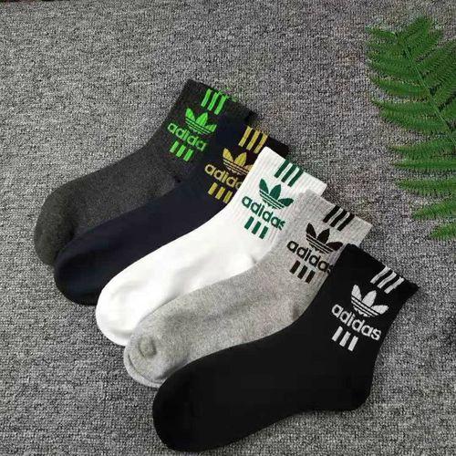 10 Pairs Men Adidas Cotton Knee-socks Mid Calf Socks