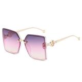 New Fashion Sunglasses European And American Fashion Women's Large Frame Exquisite Anti Glare