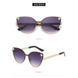Frameless Cat Eye Sunglasses Fashion  Luxury Designer Sun Glasses Uv400