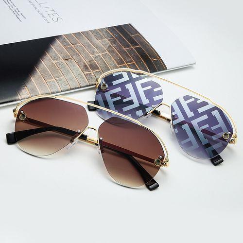 New Fashion Trend Sunglasses Metal Avant-garde Leisure Large Frame Sunglasses