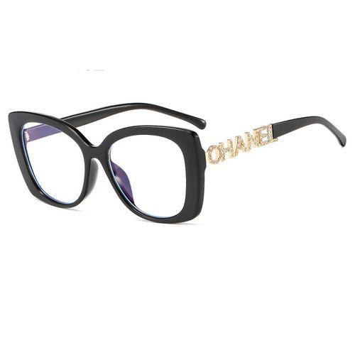 Retro Vintage Women Glasses Frame Eyewear Frames Prescription Circle Glasses Luxury Diamond-studded