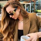 Retro Sunglasses Women Small Square Frame Sun Glasses Ladies Ocean Lens Sunglasses Oculos UV400