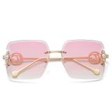 New Classic Frameless Square Women's Sunglasses Art Elegant Sunglasses