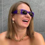 Retro Sunglasses Women Small Square Frame Sun Glasses Ladies Ocean Lens Sunglasses Oculos UV400