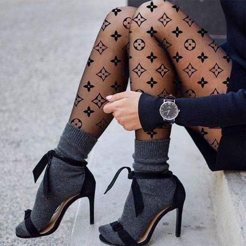 Fashion Women Sockings Letter Tights Sliming Tights Pantyhose Stocking Long Socks Body
