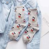 3 PAIRS Socks Women's Long Tube Autumn Winter New Cotton Cartoon Black And White Grey Women's Tide