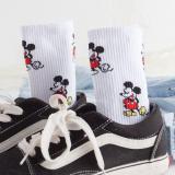 3 PAIRS Socks Women's Long Tube Autumn Winter New Cotton Cartoon Black And White Grey Women's Tide