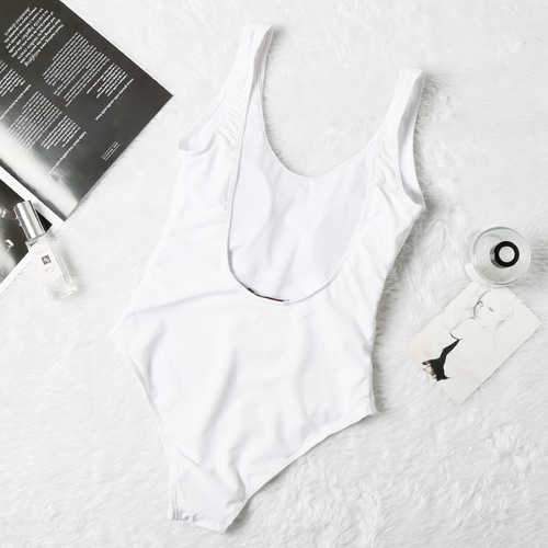 New Sexy Backless Bikini Beach Letters Fitness Swimsuit