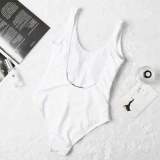 New Sexy Backless Bikini Beach Letters Fitness Swimsuit