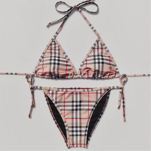 Fashion Split Swimsuit Triangle Bag Bra Cool Sports Style Letter Print Ladies Water Sports Suit