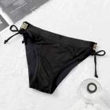 Summer Ladies Two-piece Lace Bow Sexy Swimsuit Bikini Golden Atmosphere Swimwear