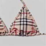 Fashion Split Swimsuit Triangle Bag Bra Cool Sports Style Letter Print Ladies Water Sports Suit