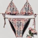 Fashion Split Swimsuit Triangle Bag Bra Cool Sports Style Letter Print Ladies Water Sports Suit