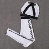 Summer New Trousers Vest Suit Two-piece Swimsuit Women's Swimsuit White Fitness Water