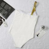 Summer New Brand Beach Strap Swimsuit Ladies Simple Swimwear