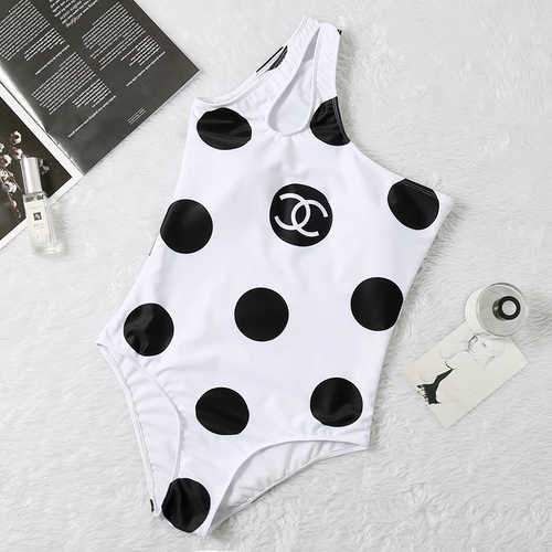 New Trendy Brand  Summer Fashion Wave Point Swimsuit Ladies Hot Spring Swimwear