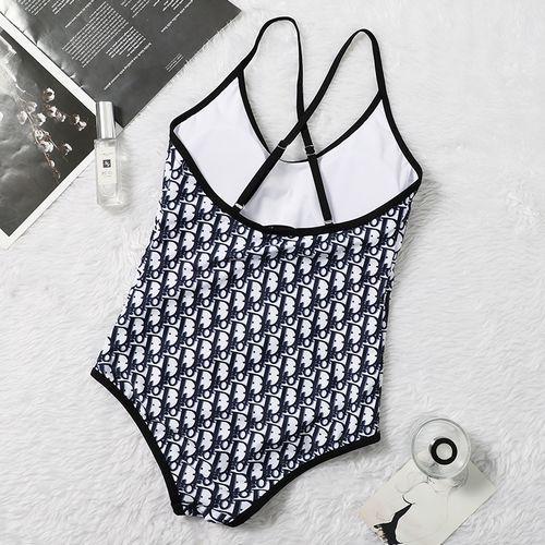 Summer New Style D Letter Print Swimsuit Fashionable Simple Swimsuit