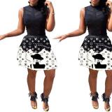 Women's Fashion Summer Casual  Skirt Womens Slimming Pleated Skirt Dress (Only Skirt)