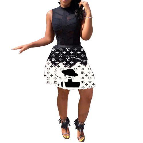 Women's Fashion Summer Casual Skirt Womens Slimming Pleated Skirt Dress (Only Skirt)