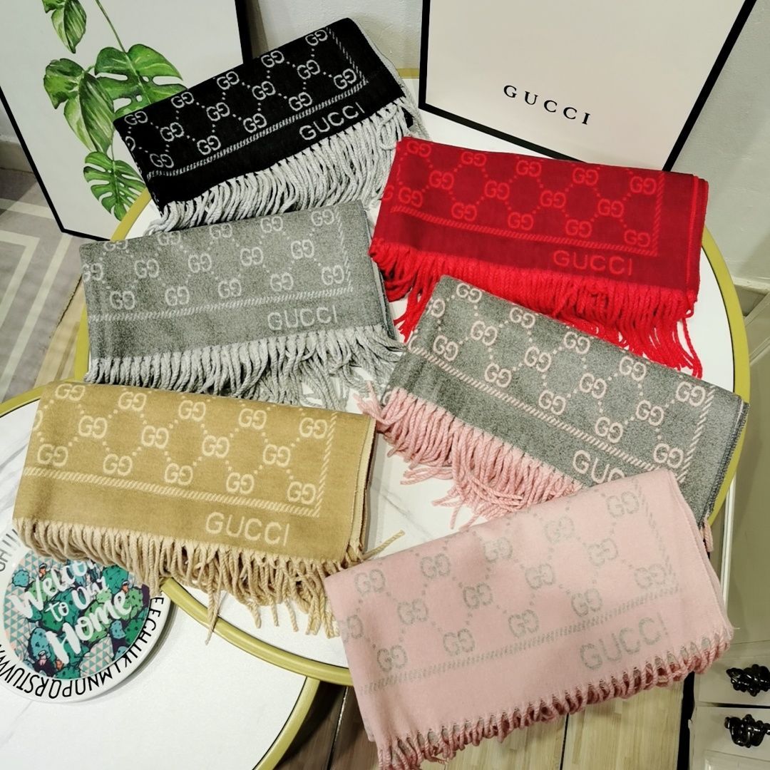 Autumn And Winter New Scarf Gift Style Double-sided Letter Cashmere All-match Warm Shawl