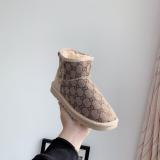 Winter New Retro Style Thick Bottom Fashion Simple Warm Snow Boots Women's Shoes Size 35-40