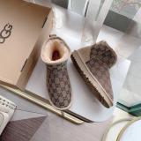 Winter New Retro Style Thick Bottom Fashion Simple Warm Snow Boots Women's Shoes Size 35-40