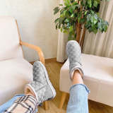 Winter New Retro Style Thick Bottom Fashion Simple Warm Snow Boots Women's Shoes Size 35-40