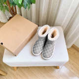 Winter New Retro Style Thick Bottom Fashion Simple Warm Snow Boots Women's Shoes Size 35-40