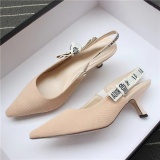 Sandals women baotou pointed a single shoe heel joker character with high heels
