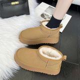 Winter new retro style thick soled fashion simple warm snow boots women's shoes