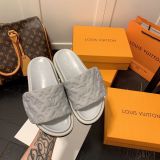 New slippers female Velcro summer wear outside joker flat embossing fashion one(with out box)