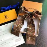 Fashion Luxury Silk Scarf Bow woman Print Ribbon Hair Bows Tie Bag Accesseries