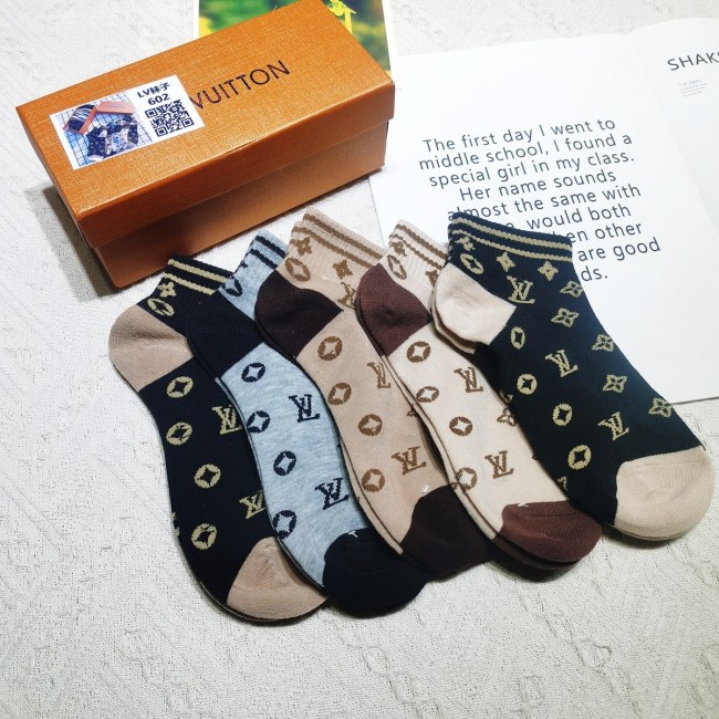 5pcs Spring, summer, pure cotton socks