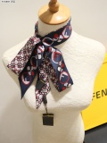 Silk-like Scarf Double Bow Women Print Ribbon Hair Bows Tie Bag Accesseries