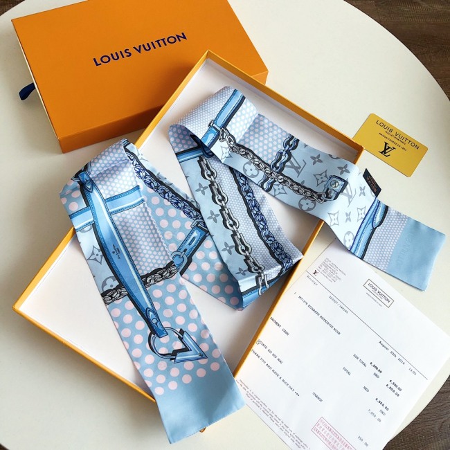 Silk-like Scarf Double Bow Women Print Ribbon Hair Bows Tie Bag Accesseries