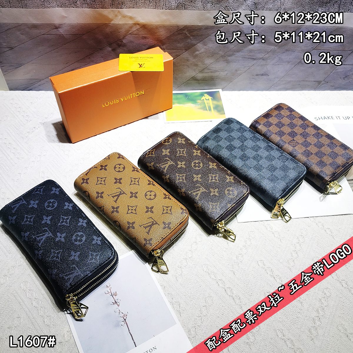 Hot Selling Handbag Men And Women Travel Essential Leisure Brand-name Wallet New Double zipper