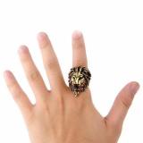 Men's Fashion Cool Gold Plated Lion Ring Design Fashion Jewelry Ring