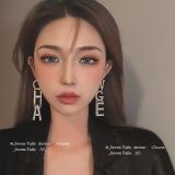 New Designer Full Rhinestone Letter Tassel Earrings For Women Fashion Stud Earring Jewelry Gifts