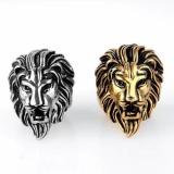 Men's Fashion Cool Gold Plated Lion Ring Design Fashion Jewelry Ring