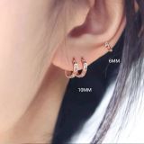 New Card Home Earrings Men And Women Temperament Hypoallergenic Couple Circle Ring Stud Fashion Ear