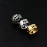Wind Stainless Steel Matching Ring Trend Hollow Hook Ring For Couples