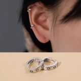 New Card Home Earrings Men And Women Temperament Hypoallergenic Couple Circle Ring Stud Fashion Ear